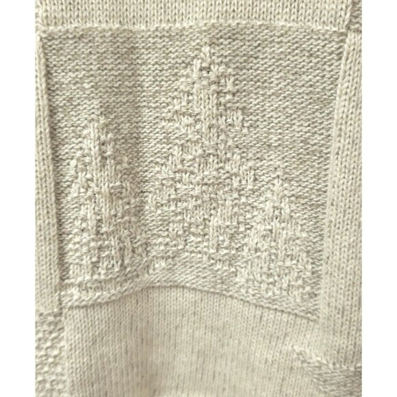 Vtg Croft & Barrow Sweater Mens XL Cream Ducks Tree Embossed Graphic USA Sweater - Picture 14 of 14